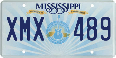 MS license plate XMX489