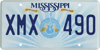 MS license plate XMX490