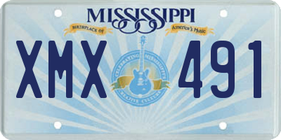 MS license plate XMX491