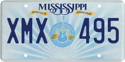 MS license plate XMX495