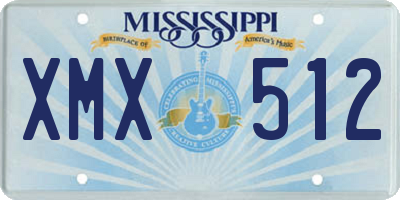MS license plate XMX512