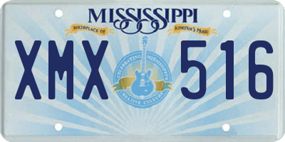 MS license plate XMX516