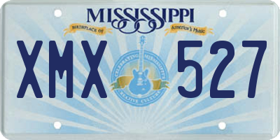 MS license plate XMX527