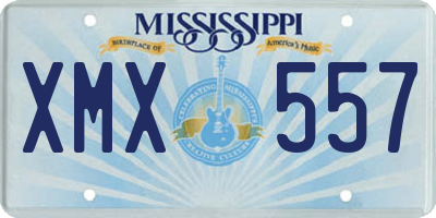 MS license plate XMX557
