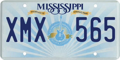 MS license plate XMX565