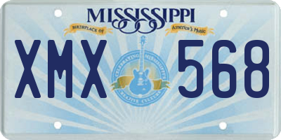 MS license plate XMX568