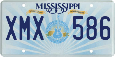 MS license plate XMX586
