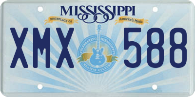 MS license plate XMX588