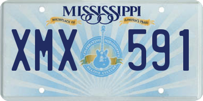 MS license plate XMX591