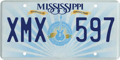 MS license plate XMX597