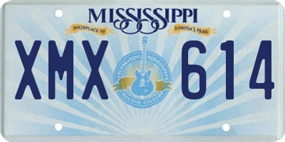 MS license plate XMX614