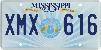 MS license plate XMX616