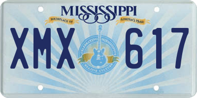 MS license plate XMX617