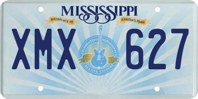 MS license plate XMX627