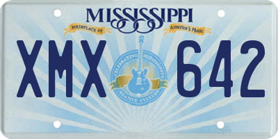 MS license plate XMX642