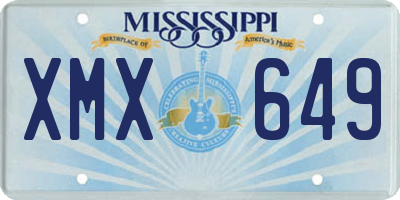 MS license plate XMX649