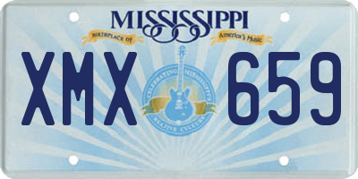 MS license plate XMX659
