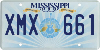 MS license plate XMX661
