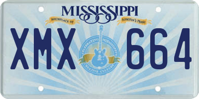 MS license plate XMX664