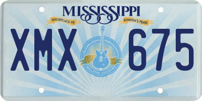 MS license plate XMX675