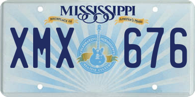 MS license plate XMX676