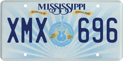 MS license plate XMX696
