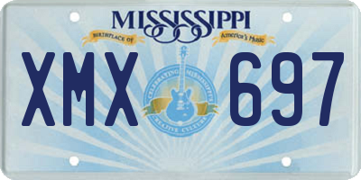 MS license plate XMX697