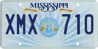 MS license plate XMX710