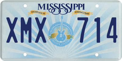MS license plate XMX714