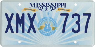 MS license plate XMX737