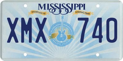 MS license plate XMX740