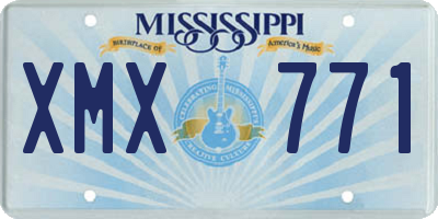 MS license plate XMX771