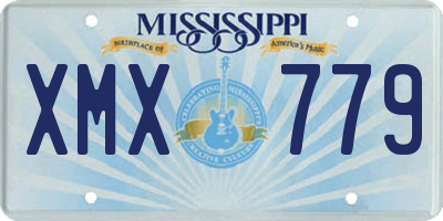 MS license plate XMX779