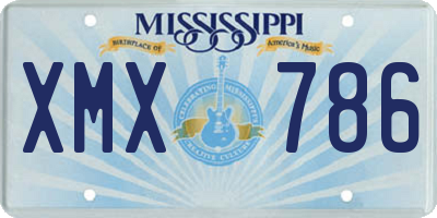 MS license plate XMX786