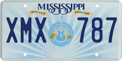 MS license plate XMX787