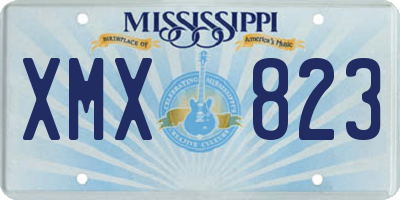 MS license plate XMX823