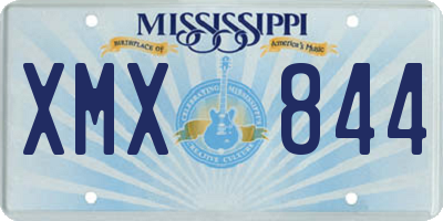 MS license plate XMX844
