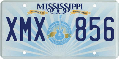 MS license plate XMX856