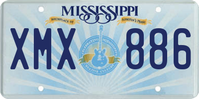 MS license plate XMX886