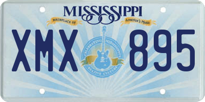 MS license plate XMX895