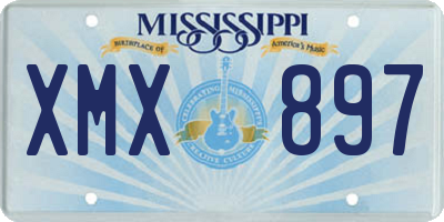 MS license plate XMX897