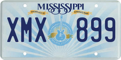 MS license plate XMX899