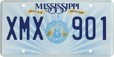 MS license plate XMX901