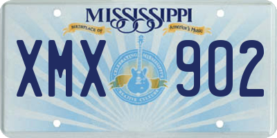 MS license plate XMX902