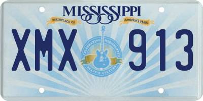 MS license plate XMX913