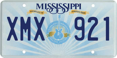 MS license plate XMX921