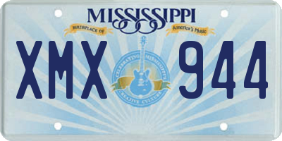 MS license plate XMX944