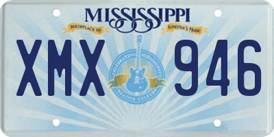 MS license plate XMX946