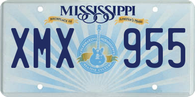 MS license plate XMX955