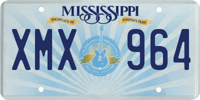 MS license plate XMX964